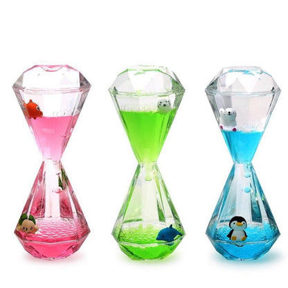 Fun2Learn Sensory Toy for Relaxation Motion Timer Colour Lava Lamp 3 Pack Incredibly Effective Calming Stress Relief Hourglass Toy Liquid Motion Bubbler