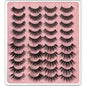 20 Pairs False Eyelashes 3D Faux Mink Lashes Natural Look Wispy Fake Eyelashes ALPHONSE 16-20MM Fluffier Volume Long Thick Lashes Pack 5 Styles Mixed
