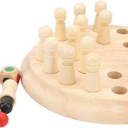 Kid Wooden Stick Chess Memory Match Game for Early Learning Birch Wood Block Board Game Family Entertainment