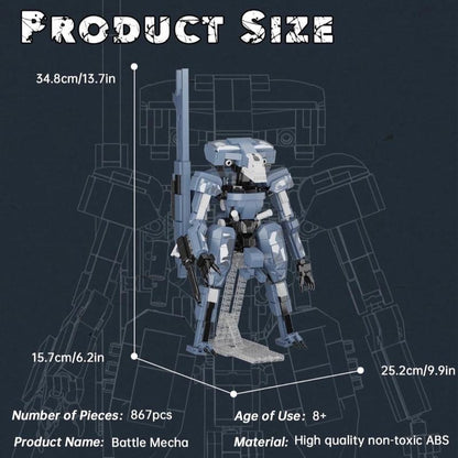 Metal Mecha Building Set C9821 807 Pieces Mech Robot Model Building Toys Action Movie Collection Gift for Gaming Fans 6+ Kids and Adults
