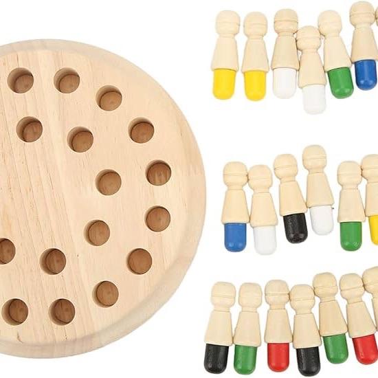 Kid Wooden Stick Chess Memory Match Game for Early Learning Birch Wood Block Board Game Family Entertainment