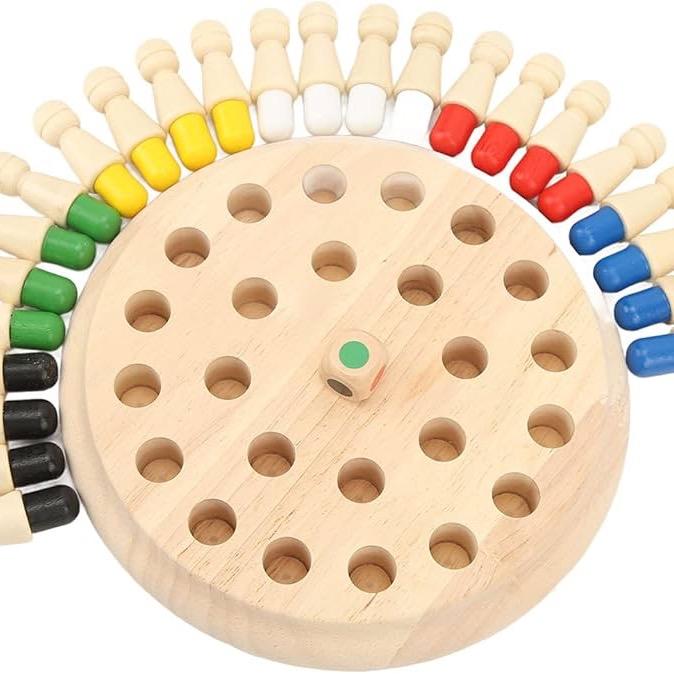 Kid Wooden Stick Chess Memory Match Game for Early Learning Birch Wood Block Board Game Family Entertainment