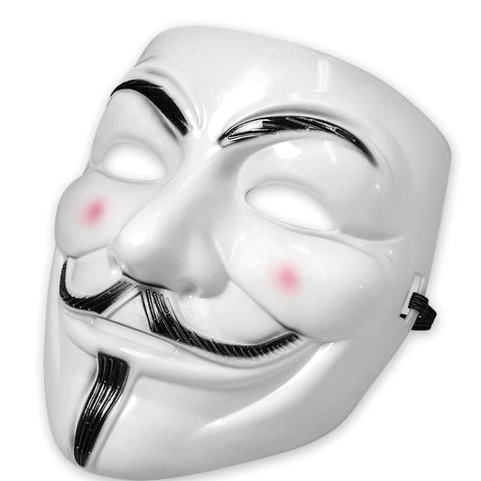 Boolavard Hackers Mask White V for Vendetta Halloween Face Mask Costume Cosplay Party