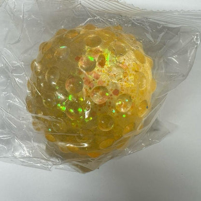 Bumpy Squish & Stretch Glittery Stress Ball - Super Stretchy Metallic Effect Textured Ball