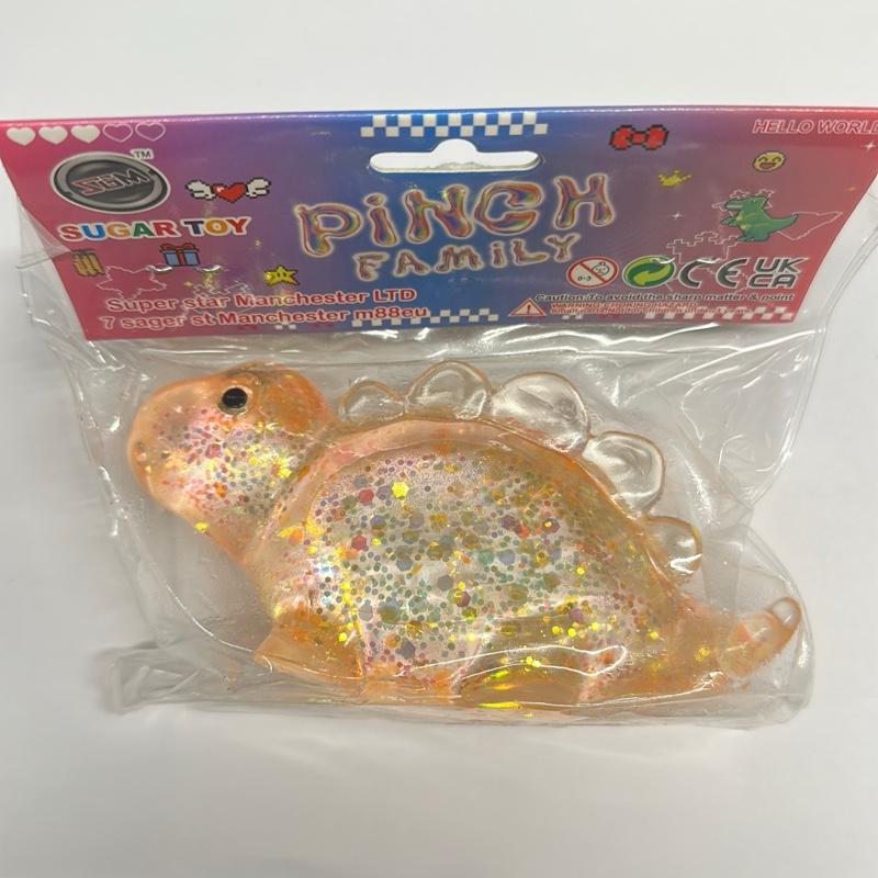 DINOSAUR Glitter Sugar Filled Decompression Dinosaur Toys - Pull It Rub It Restore Quickly Stress Relief Fun Kids Toys