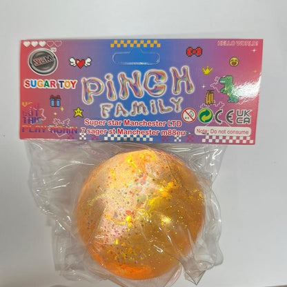 Pinch Family Glitter Sugar Ball Slow Rise Squishy Stress Relief Balls Relaxing Sensory Fidget Toy for Kids