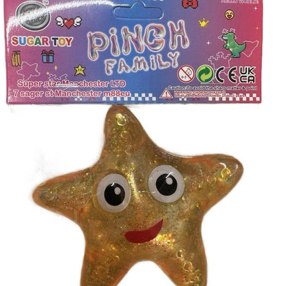 STARFISH Squeeze sugar squishy toy. Shine Sequins Mini Cute Pinch Toy Relieve Stress Creative Squishes Decompression Toy