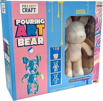 Project Craft Pouring Art Bear (Pastel Edition) 23cm