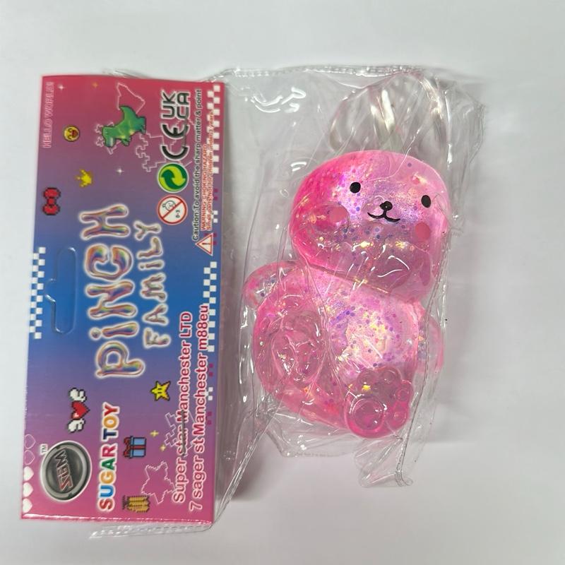 BUNNY Pinch Family Sugar Squishy Bunny Sensory Toy - Glittery Design
