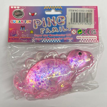 DINOSAUR Glitter Sugar Filled Decompression Dinosaur Toys - Pull It Rub It Restore Quickly Stress Relief Fun Kids Toys