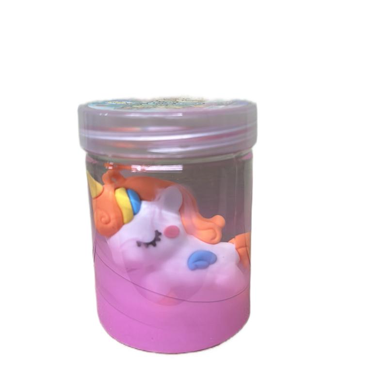 Unicorn mud assorted colour slime with unicorn accessory charm