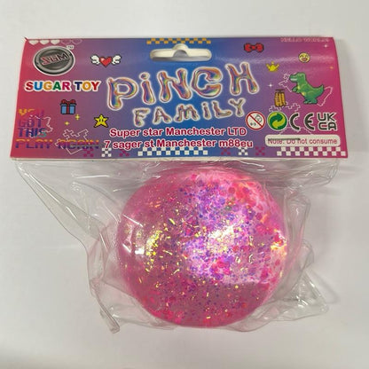Pinch Family Glitter Sugar Ball Slow Rise Squishy Stress Relief Balls Relaxing Sensory Fidget Toy for Kids