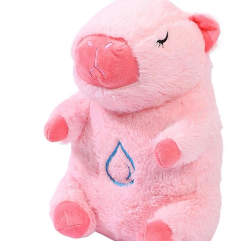 Soothing Breathing Capybara Relief Bear with Motion/Music Brown or Pink Otter Anxieties Relief Stuffed Plush Animal