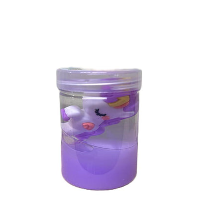 Unicorn mud assorted colour slime with unicorn accessory charm