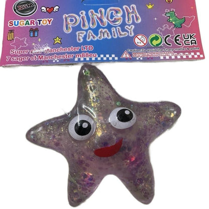 STARFISH Squeeze sugar squishy toy. Shine Sequins Mini Cute Pinch Toy Relieve Stress Creative Squishes Decompression Toy