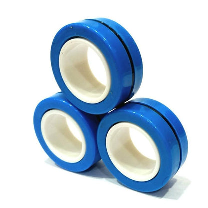 3 pcs Magic Magnetic Ring Fingers Magnetic Rings Fidget Toys Magnet Rings Toys for Stress and Anxiety in Vibrant Colours