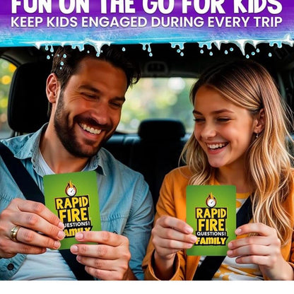 QUOKKA Rapid Fire Family Cards Game For Kids And Adults Icebreaker Board Games Age 5+ With 500+ Questions Perfect For Family Nights