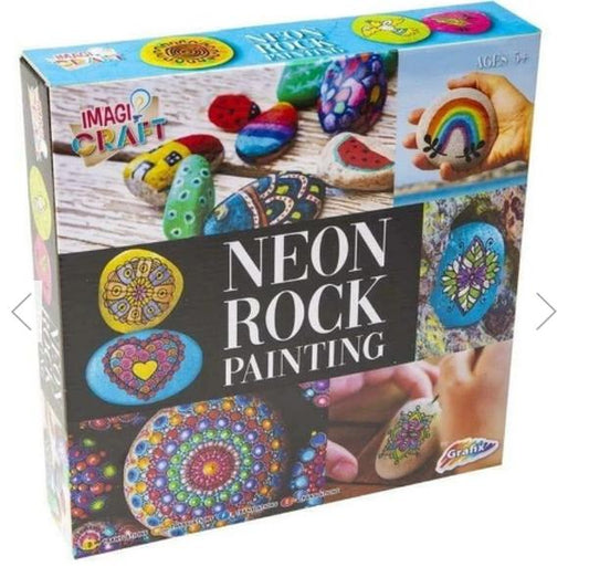 Neon Garden Rock Painting Set