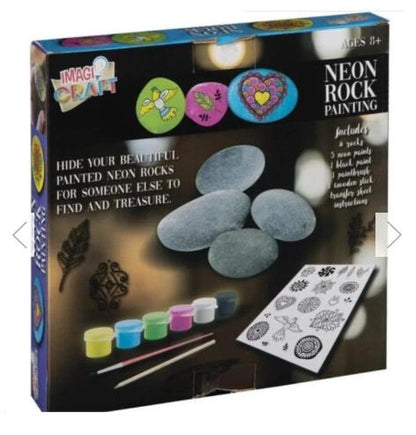 Neon Garden Rock Painting Set