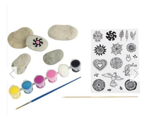 Neon Garden Rock Painting Set