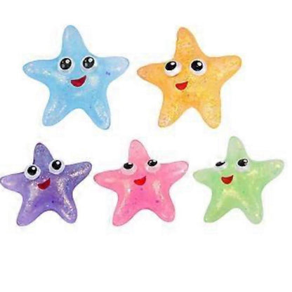 STARFISH Squeeze sugar squishy toy. Shine Sequins Mini Cute Pinch Toy Relieve Stress Creative Squishes Decompression Toy