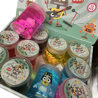 Crystal mud slime with Bluey accessory