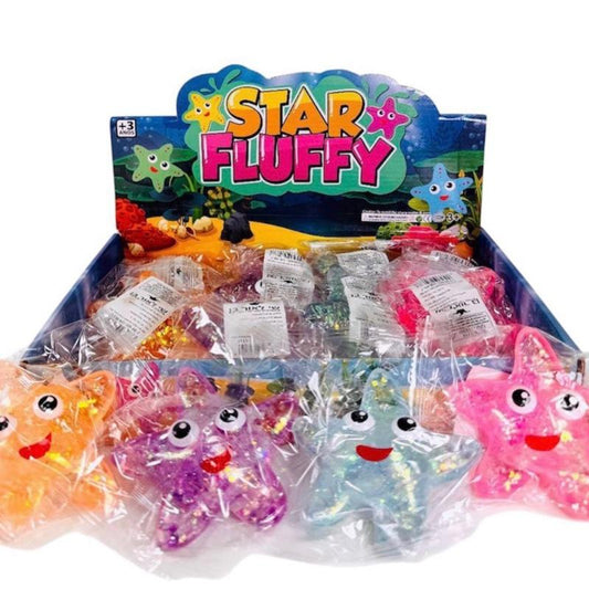 STARFISH Squeeze sugar squishy toy. Shine Sequins Mini Cute Pinch Toy Relieve Stress Creative Squishes Decompression Toy