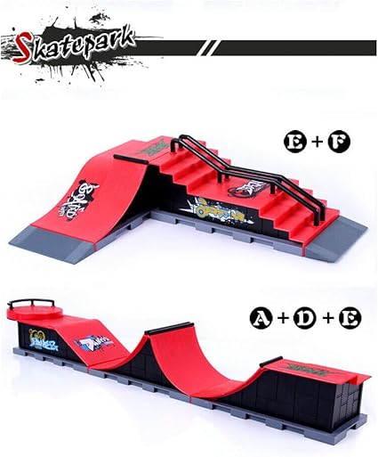 Mini Finger Skateboard with Ramp Accessories (3 ramp sets to choose from)