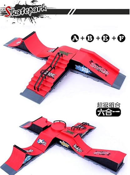 Mini Finger Skateboard with Ramp Accessories (3 ramp sets to choose from)