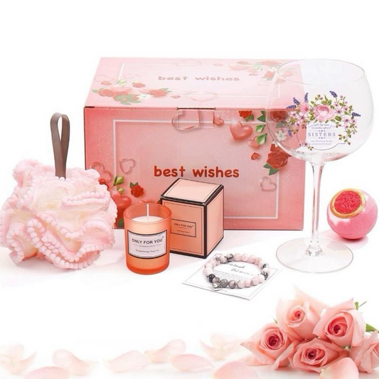 Unique Gift For Sister With 700ml Large Flower Gin Balloon Glass