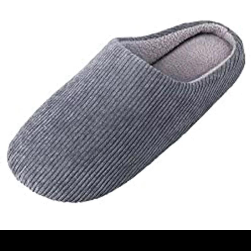 Knixmax Slippers Memory Foam Grey Winter Slippers size UK 12/13 Comfortable Indoor Footwear