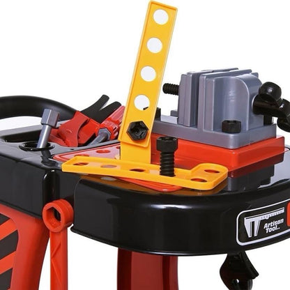 Facility Kids Construction Tool Trolley with Pretend Tools Work Surface & Storage for Creative Play Ideal for Imaginative Role-Playing