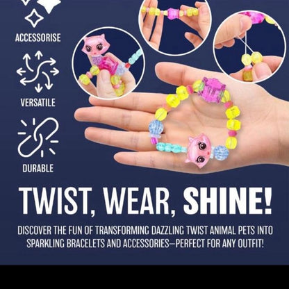 Magic Pets Twisty Connect Bracelets – 2-Pack Collectible Fun! Twist, connect, and collect these adorable magic pets for endless bracelet fun.