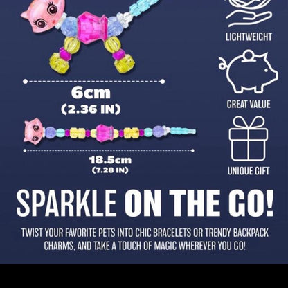 Magic Pets Twisty Connect Bracelets – 2-Pack Collectible Fun! Twist, connect, and collect these adorable magic pets for endless bracelet fun.