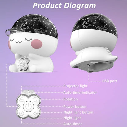 YACHANCE Unicorn Night Light Projector - Unicorn Gifts