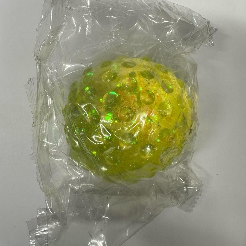 Bumpy Squish & Stretch Glittery Stress Ball - Super Stretchy Metallic Effect Textured Ball