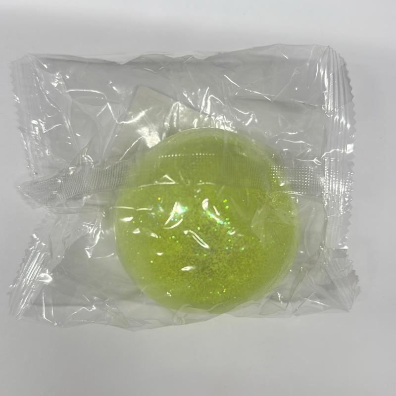 Flashing light up squishy glitter ball
