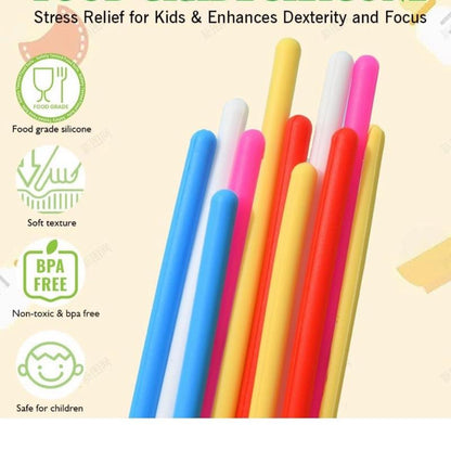 Silicone Sensory Activity Board Fidget Toys for Calming Stress Anxiety ADHD Autism Focus Kids & Teens Sensory Games with multicoloured Strings